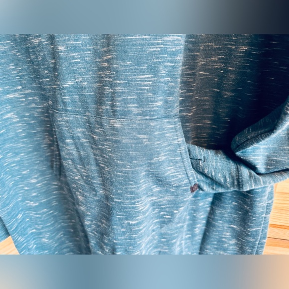 GAIAM Women's Serene Fleece Active Yoga Dress in Teal Heather, Size Large - Picture 3 of 11